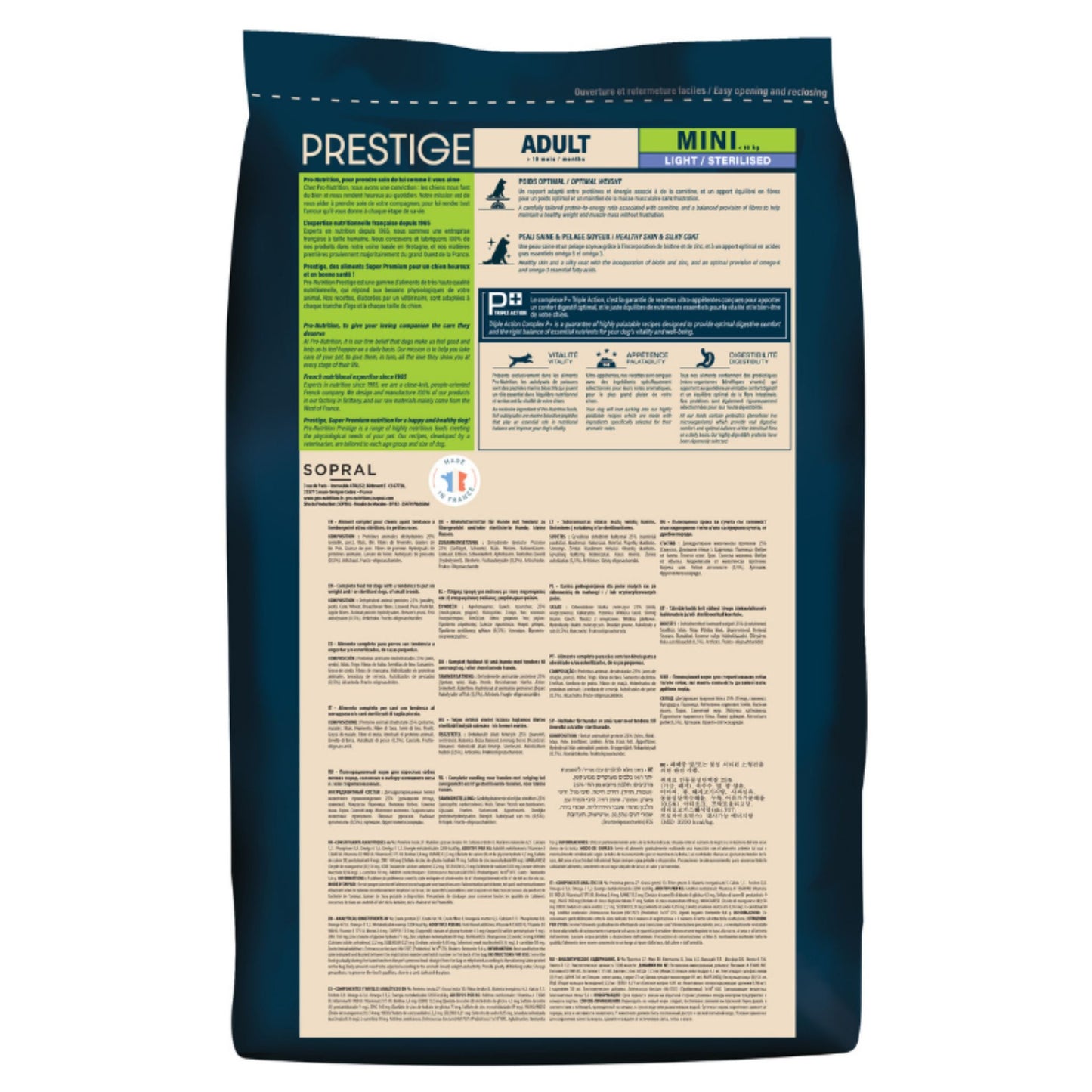 Pro Nutrition Prestige Dog Adult Mini Light Sterilised - 3Kg