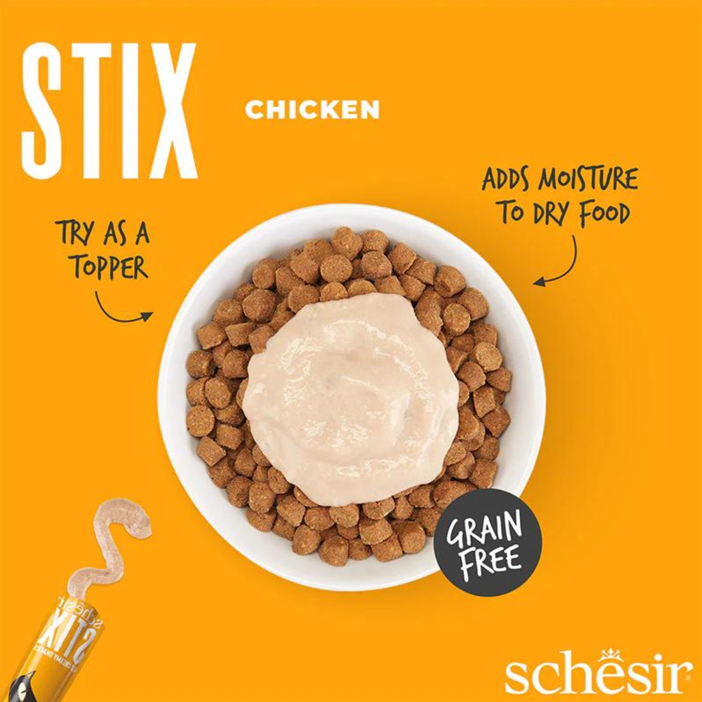 Schesir Cat Creamy Treat Stix Chicken - 6x15G