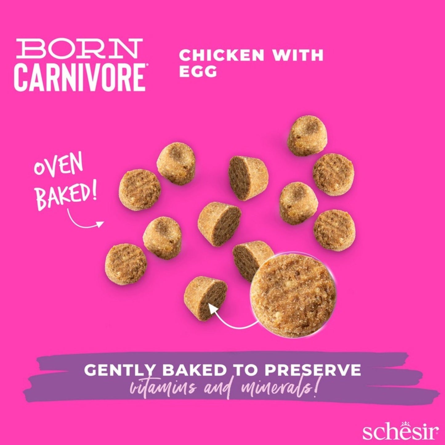 Schesir Born Carnivore Kitten Chicken & Egg Dry Food - 1.25kg
