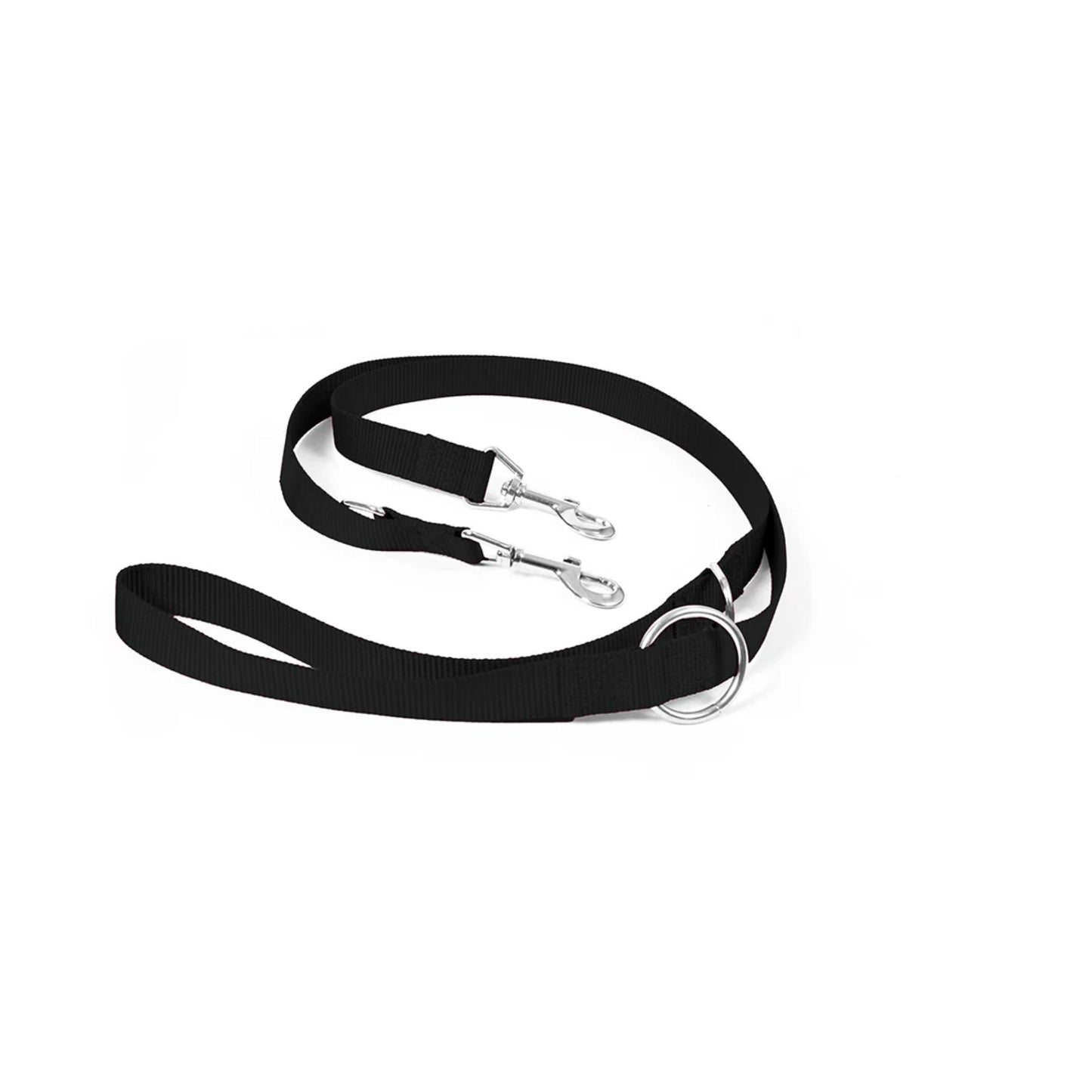 Duvo+ Nylon Adjustable Lead Black - 200cm x 25mm