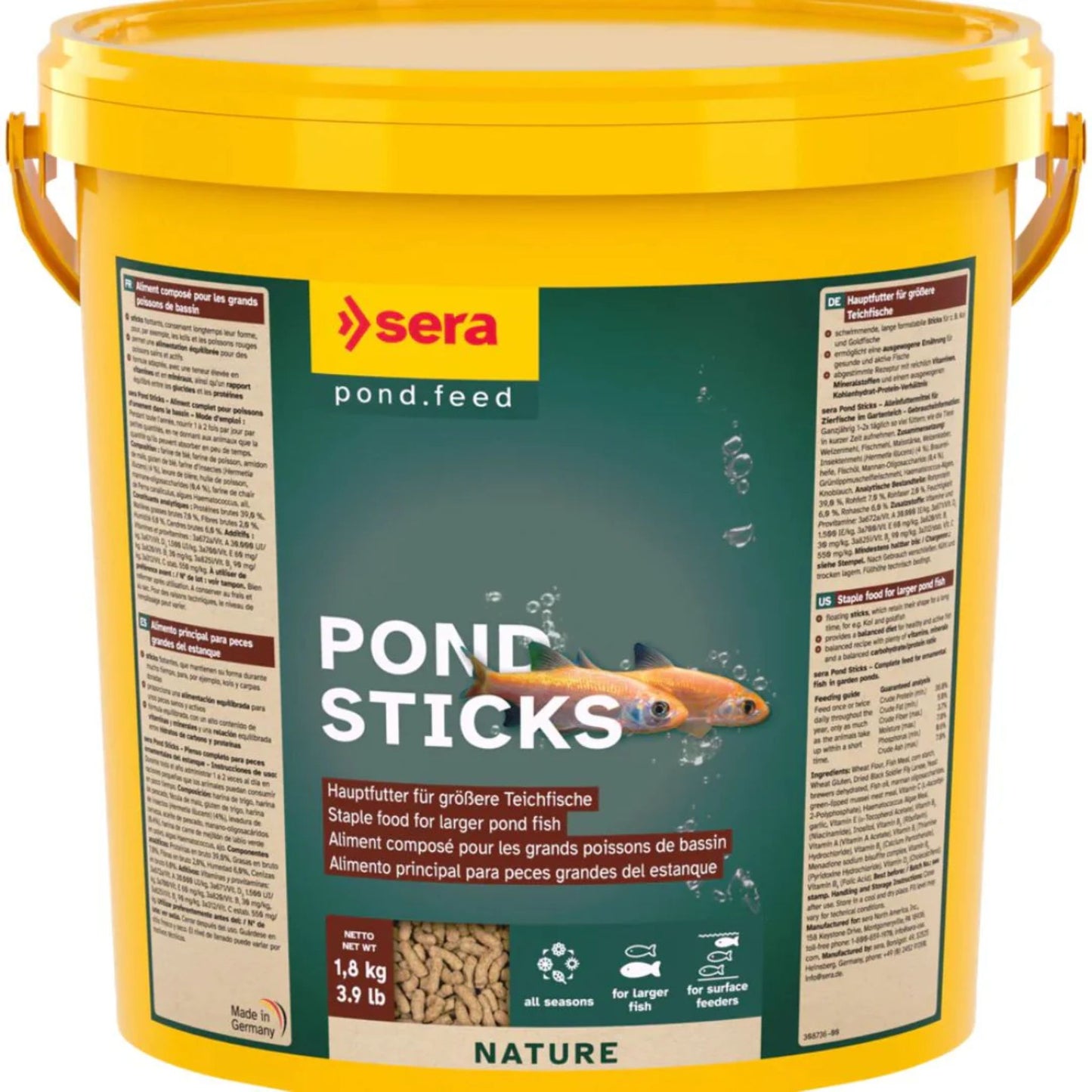 Sera Pond Granulate Nature Complete Pond Fish Nutrition - 10L