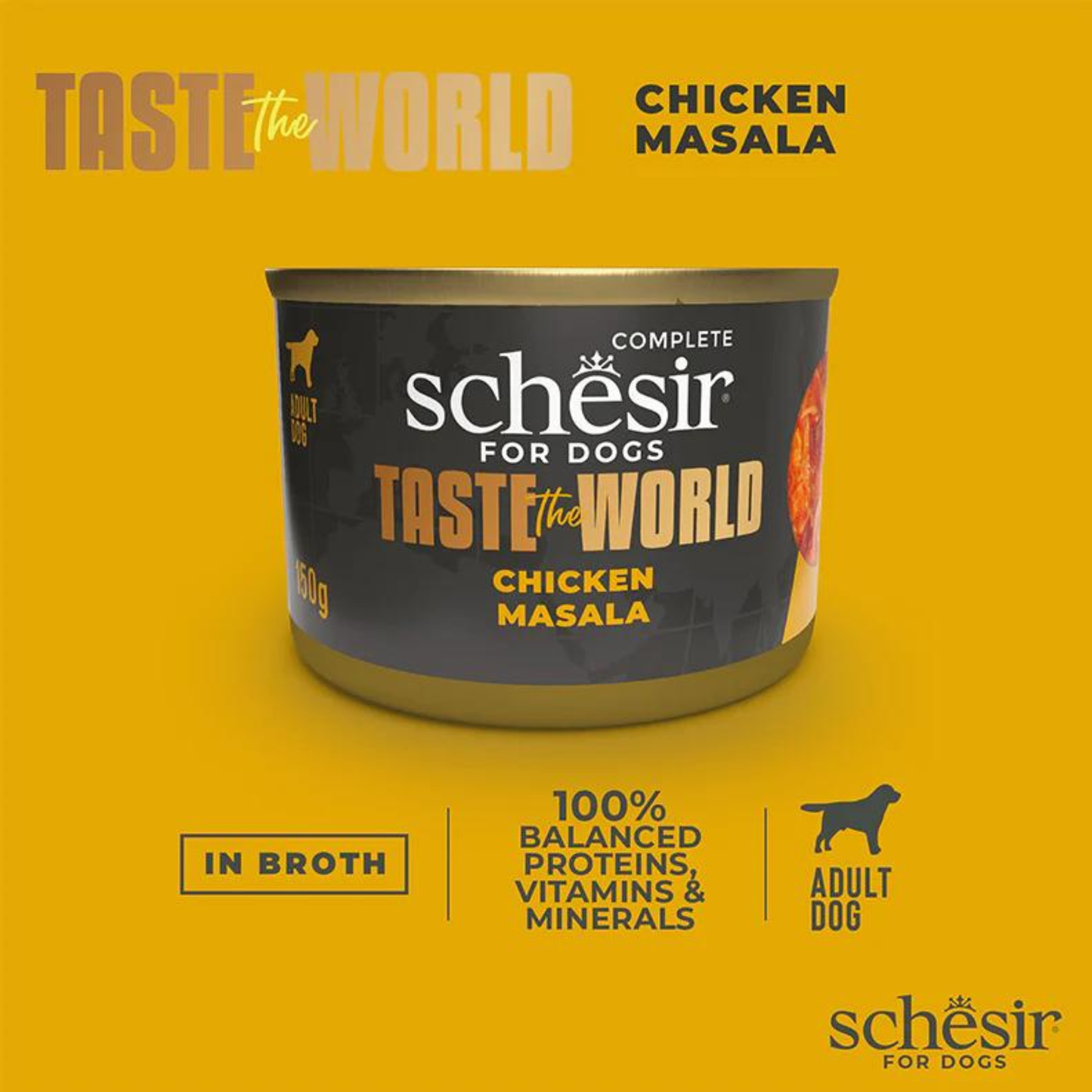 Schesir Dog Wet Food Chicken Masala - 150G