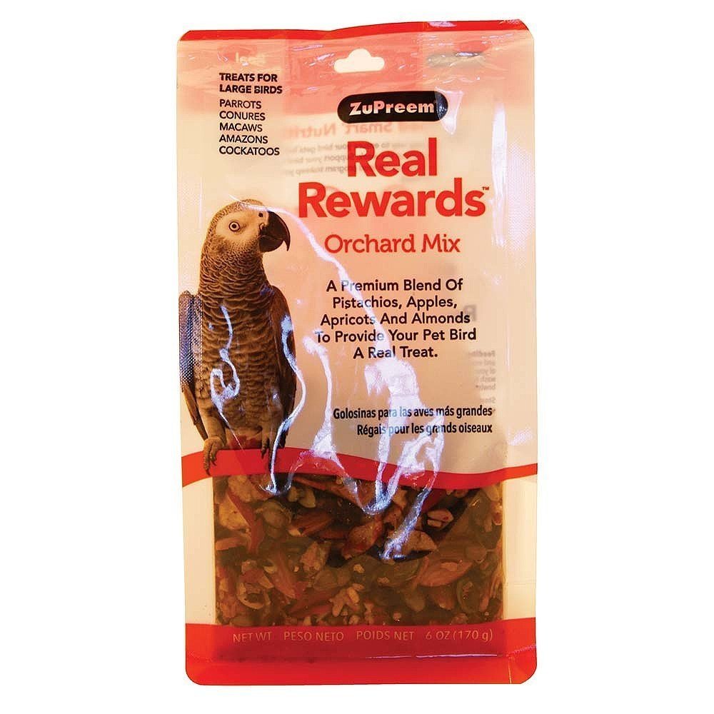 ZuPreem Real Reward Large Parrot Treats  Orchard Mix - 170g