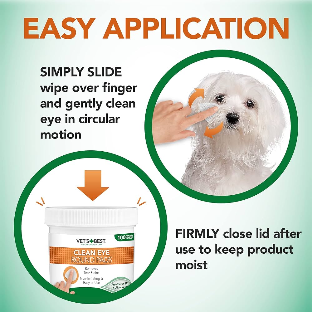 Vets Best Clean Eye Round Pads