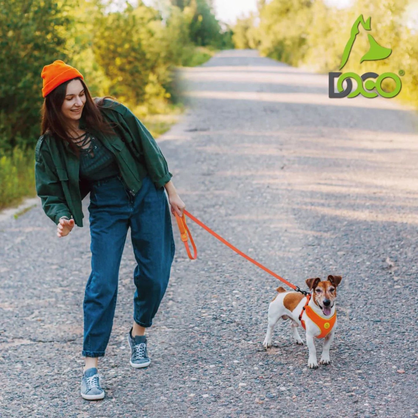 Doco Reflective Yellow Rope Mesh Leash - 1.5 x 150 cm