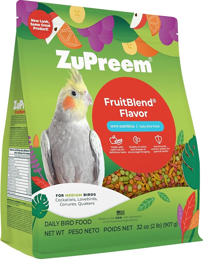 Zupreem Fruitblend Flavor For Medium Size Birds - 0.91Kg