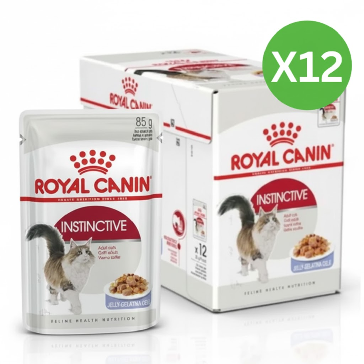 Royal Canin Feline Health Nutrition Instinctive Adult Cats Jelly Wet Food - 12x85g