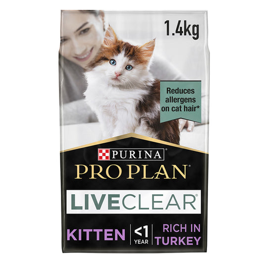 Purina Pro Plan Live Clear Kitten Allergen Reducing Dry Cat Food With Turkey - 1.4 kg