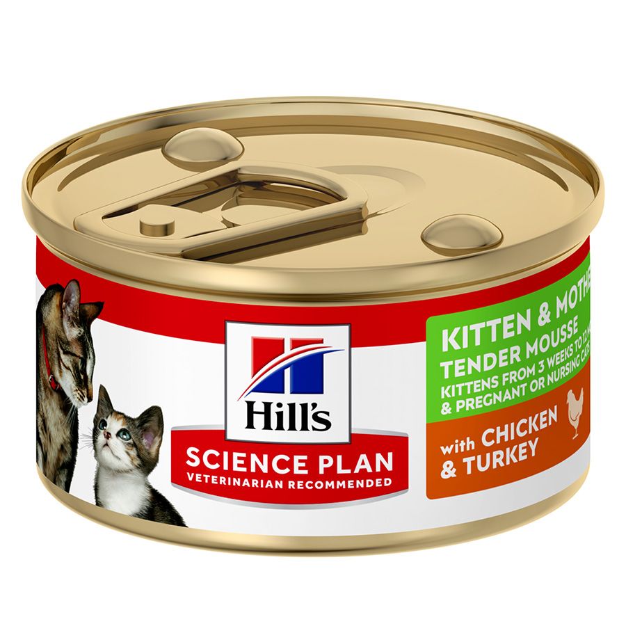 Hills Science Plan Kitten Wet Food & Mom Mousse Chicken & Turkey - 85G