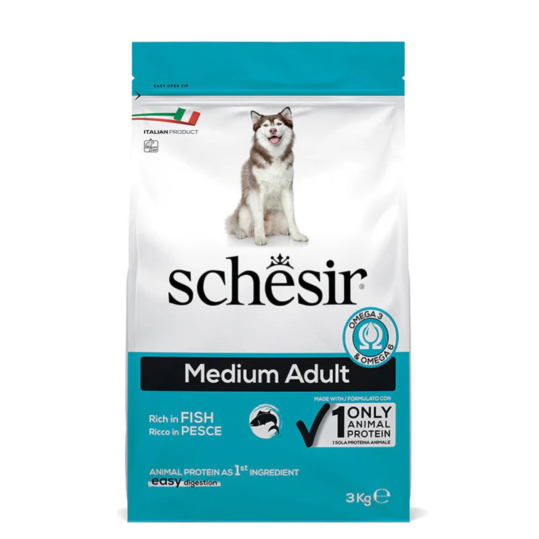 Schesir Dog Dry Food Maintenance Fish - 3Kg