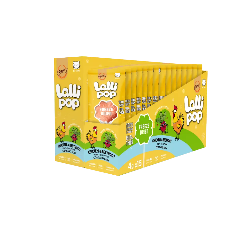Gnawlers Freeze Dried Lollipop Cat Treat Chicken & Beetroot