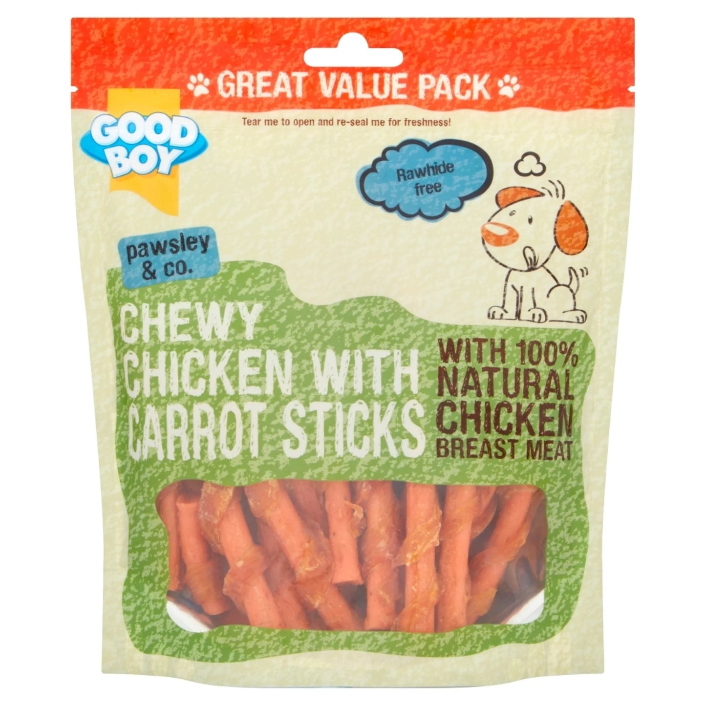 Good Boy Dog Treat Stick Chicken Carrot - 320 g