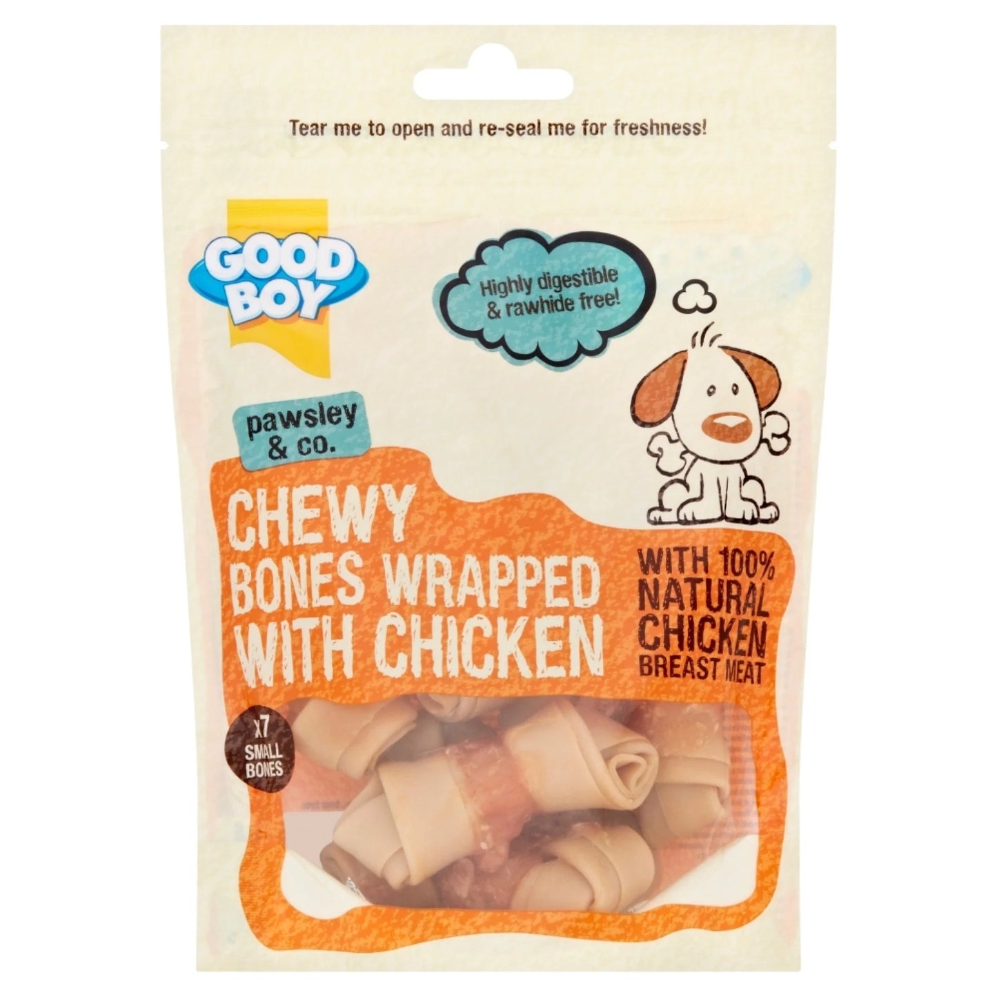 Good Boy Dog Treat Chicken Wrap Bone Mini - 7 pcs