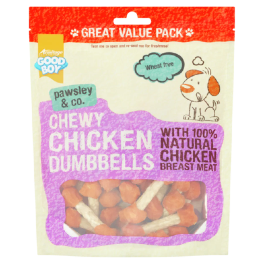 Good Boy Dog Treat Chicken Dumbbells - 350g