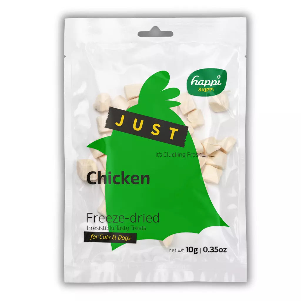 Happi Skippi Freeze-Dried Treat Chicken for Cats & Dogs - 10g