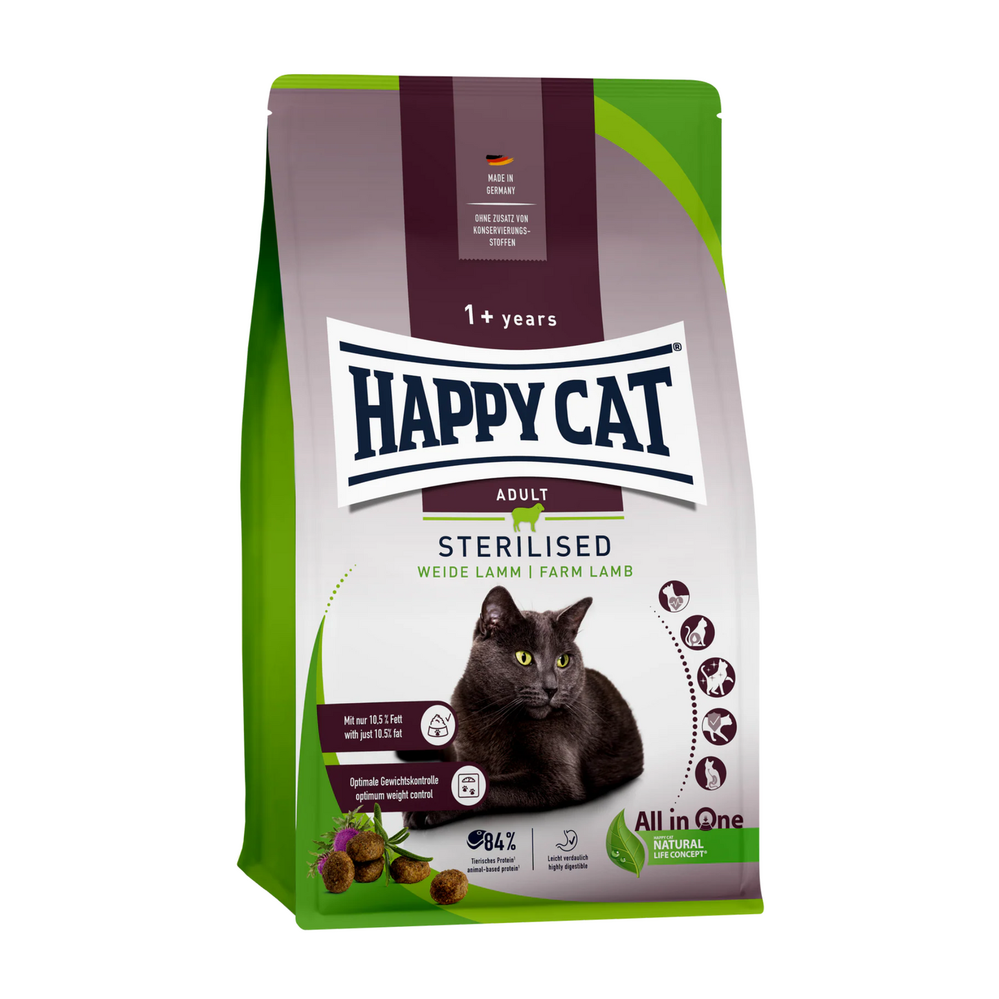 Happy Dry Food Cat Adult Sterilised Weide Lamm - 4kg
