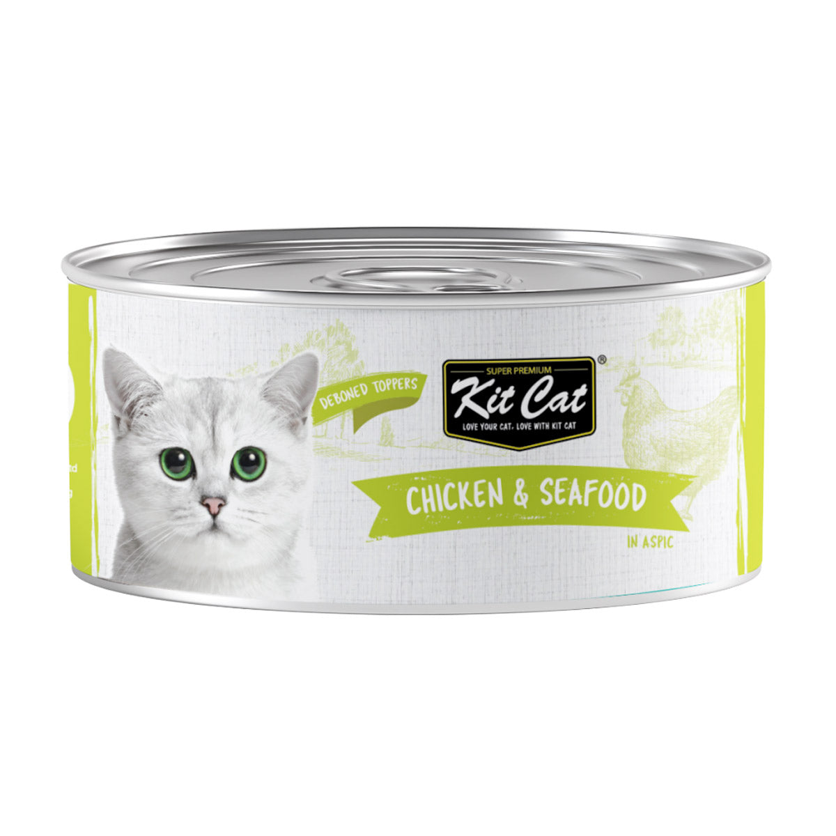Kit Cat Deboned Chicken & Seafood Toppers Wet Cat Food 80g