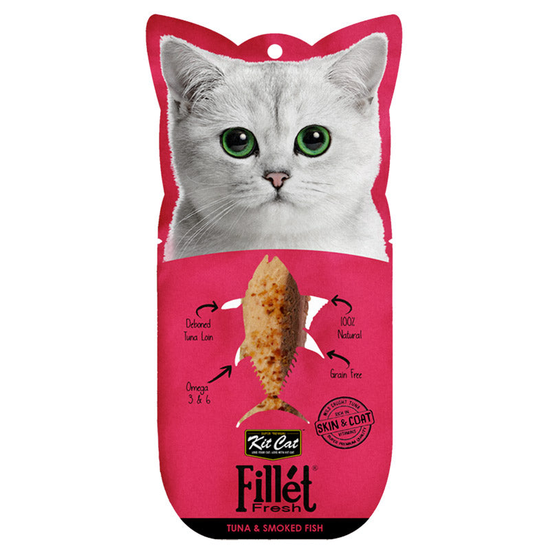 Kit Cat Fillet Fresh Tuna & Smoked Fish Cat Treat - 30g