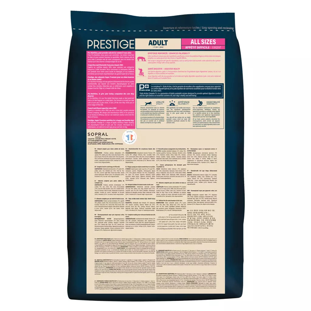 Pro Nutrition Prestige Dog Adult Dry Food Digestive Health - 3kg