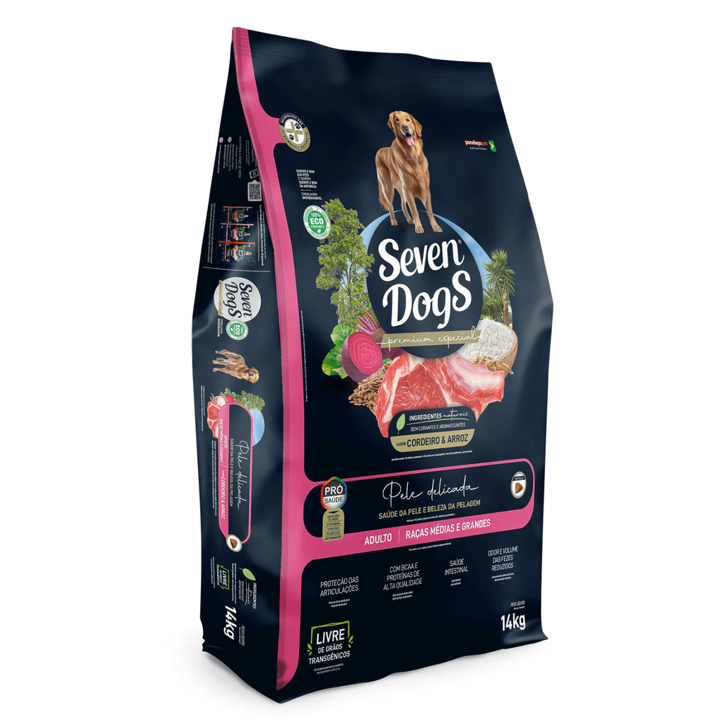 Seven Cats Dog Dry Food For Adult Lamb & Rice - 14kg