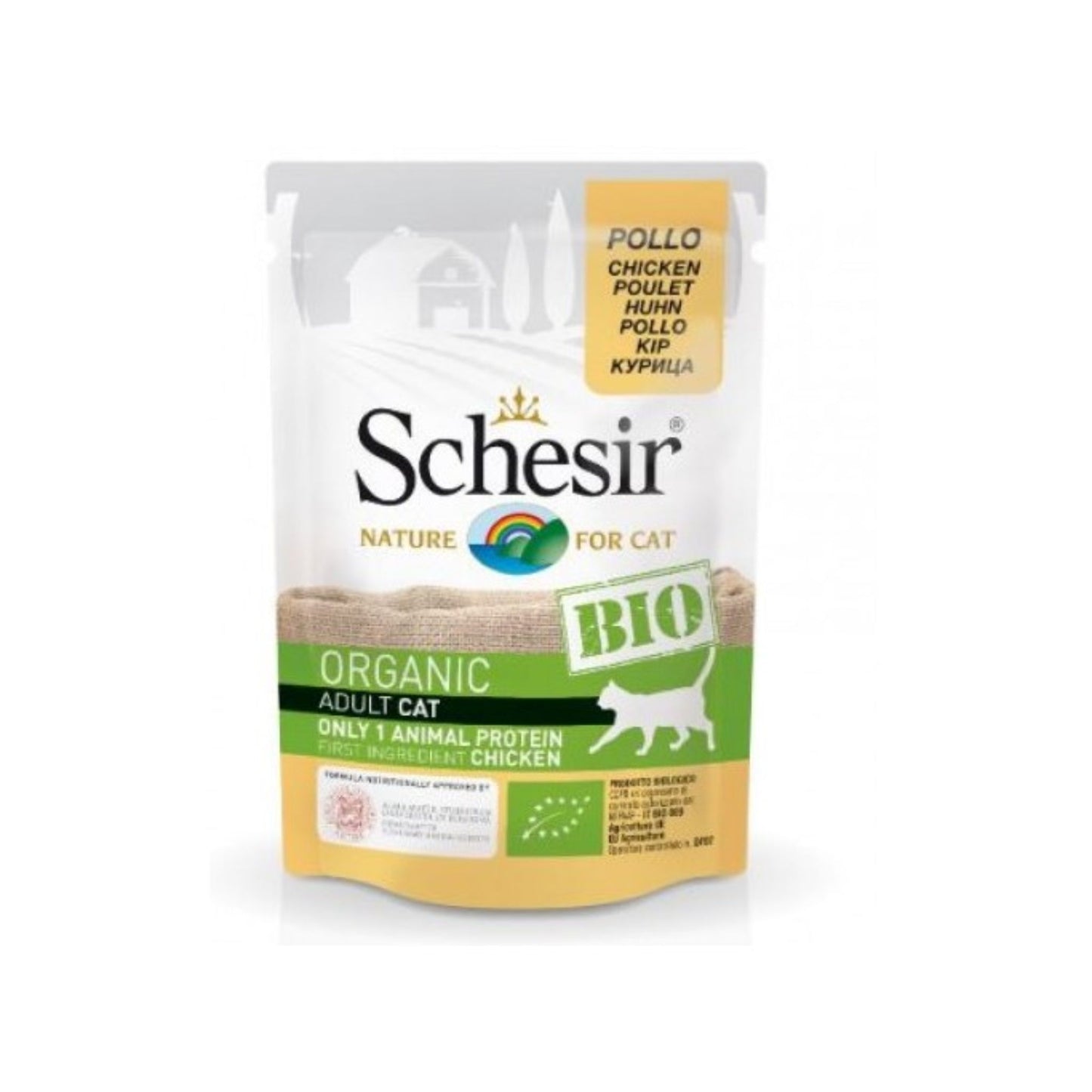 Schesir Bio Wet Cat Food Organic Chicken - 85G