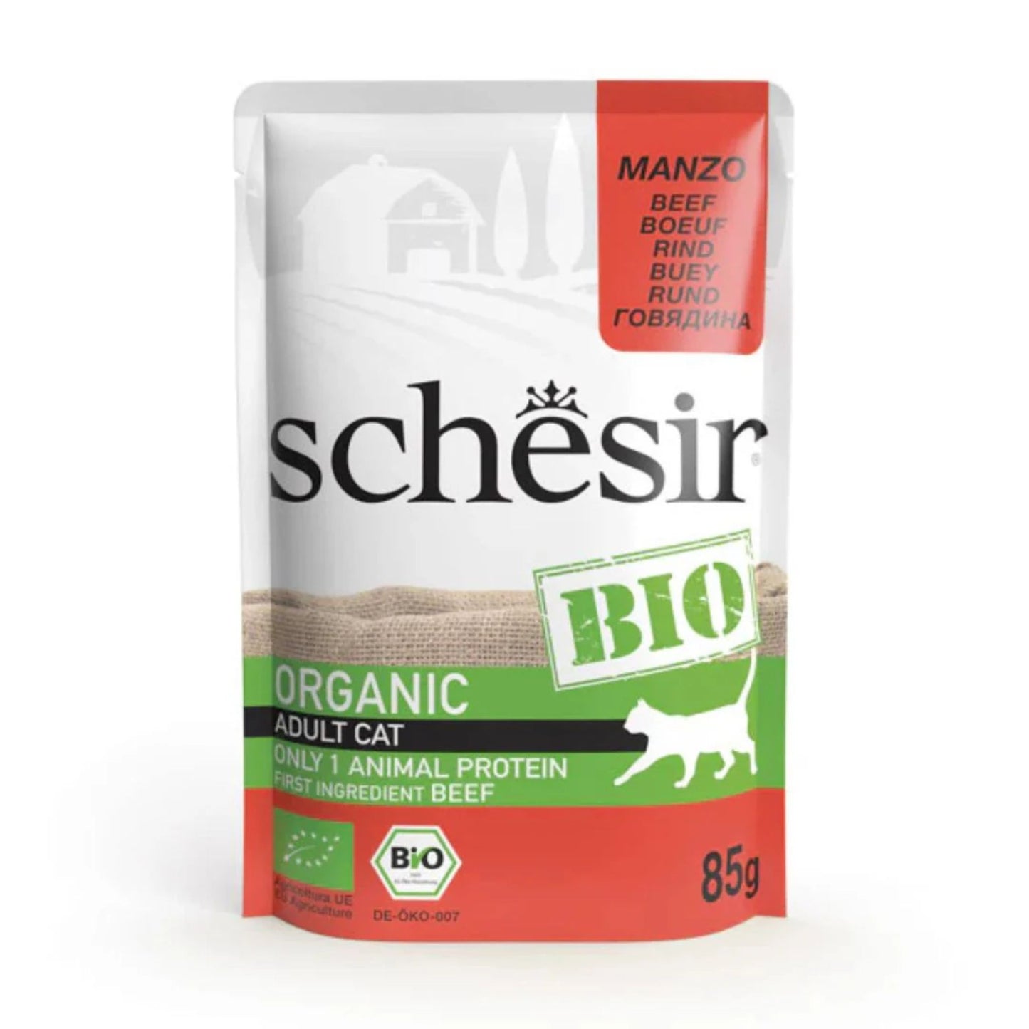 Schesir Bio Organic Beef Wet Cat Food - 85G