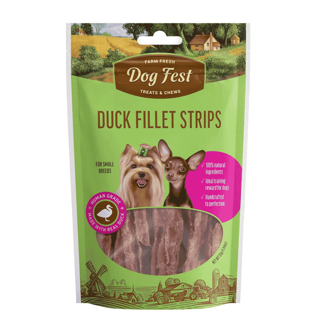 Dog Fest Duck Fillet Strips For Mini-Dog - 55g
