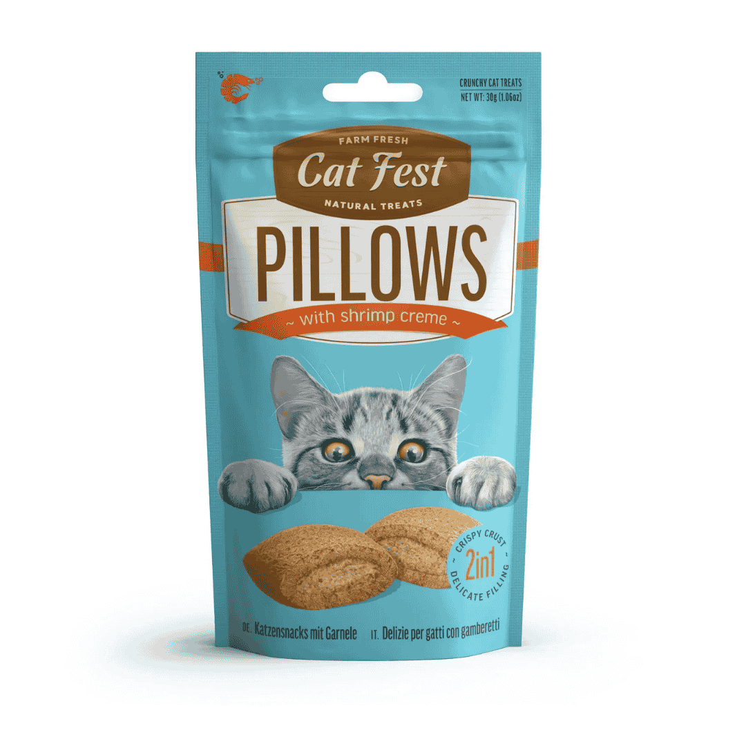 Cat Fest Pillows With Shrimp Cream Savory Cat Treats – 30g
