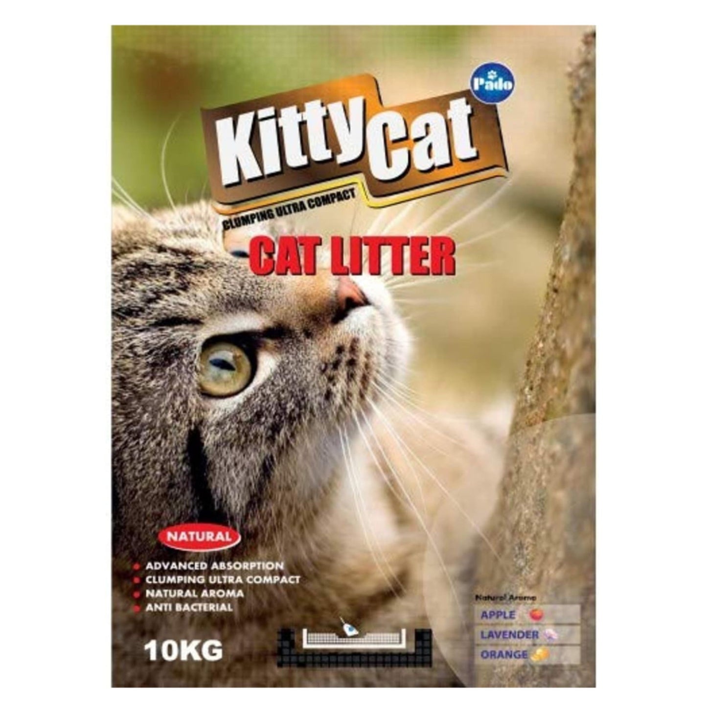 Pado Kitty Cat Round Litter Low Dust Formula – 10kg
