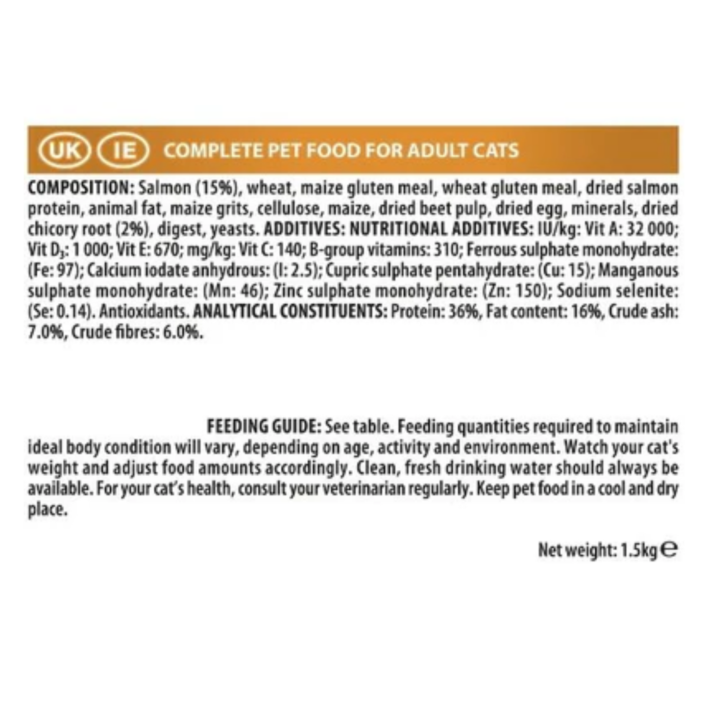 Purina Pro Plan Elegant Adult Dry Cat Food With Salmon - 1.5kg