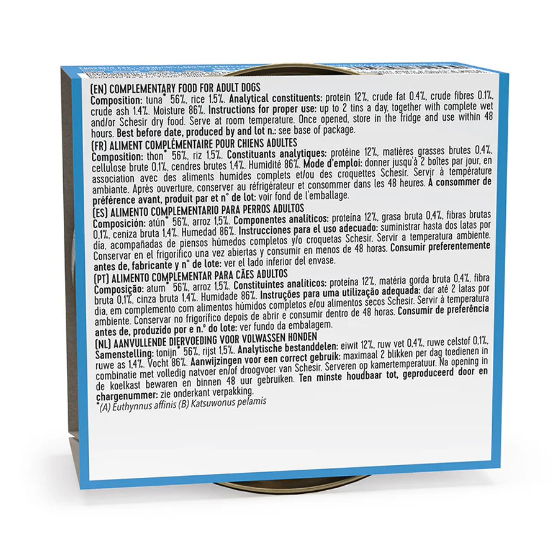 Schesir Dog Wet Food In Jelly Can Tuna - 150g