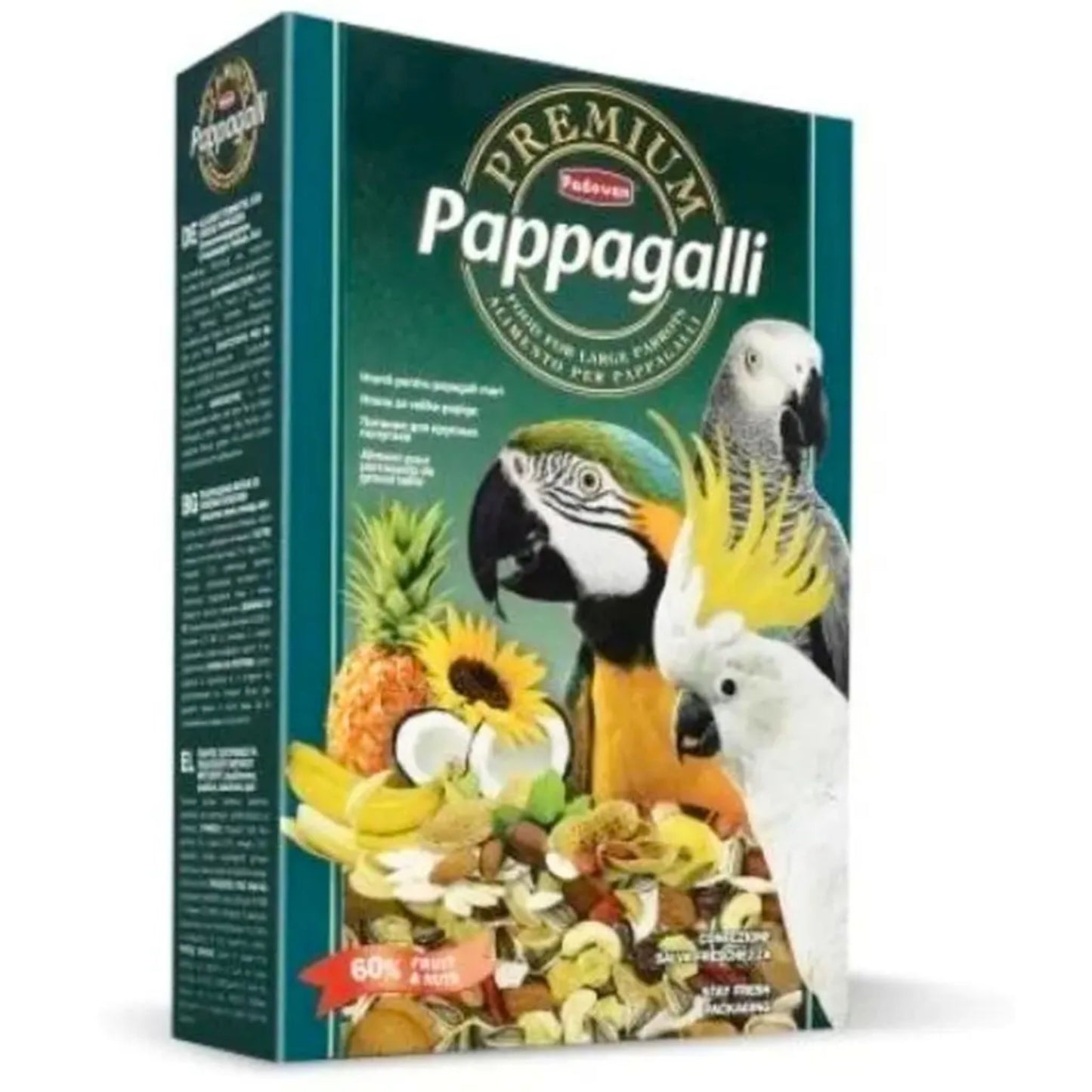Padovan Premium Parrot Food Balanced Pappagalli Mix– 500g