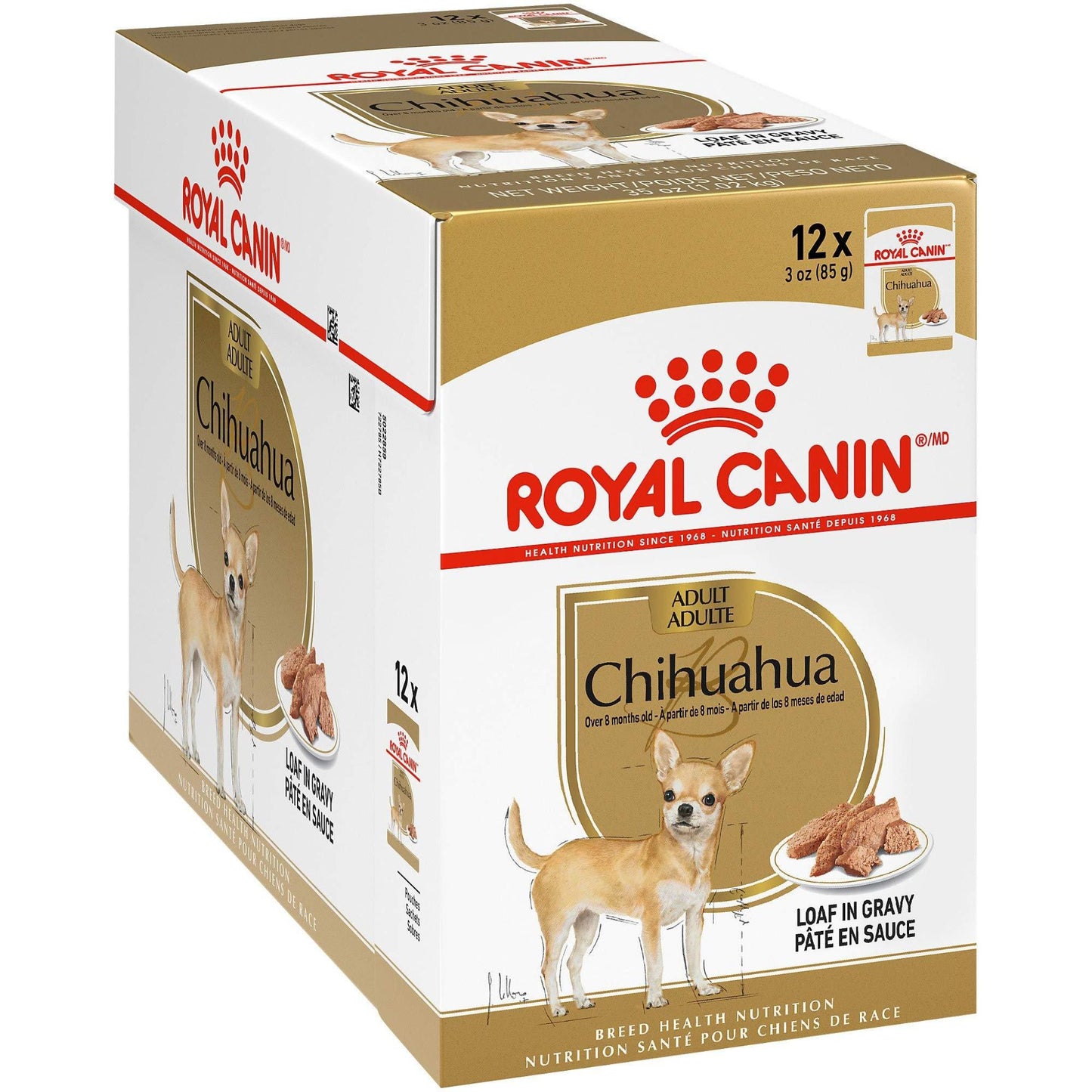 Royal Canin Chihuahua dog food packaging on a white background