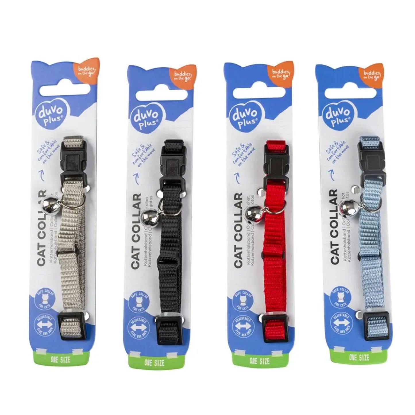 Duvo+ Cat Collar Nylon Mixed Colors – 20–30cmx10 mm