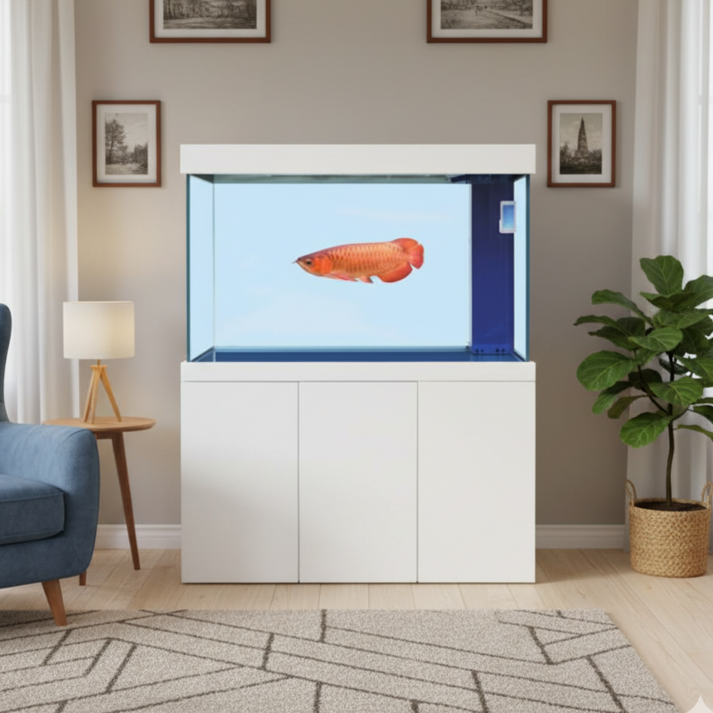 Boyu Luxury Aquarium Series With Cabinet White - 1000L