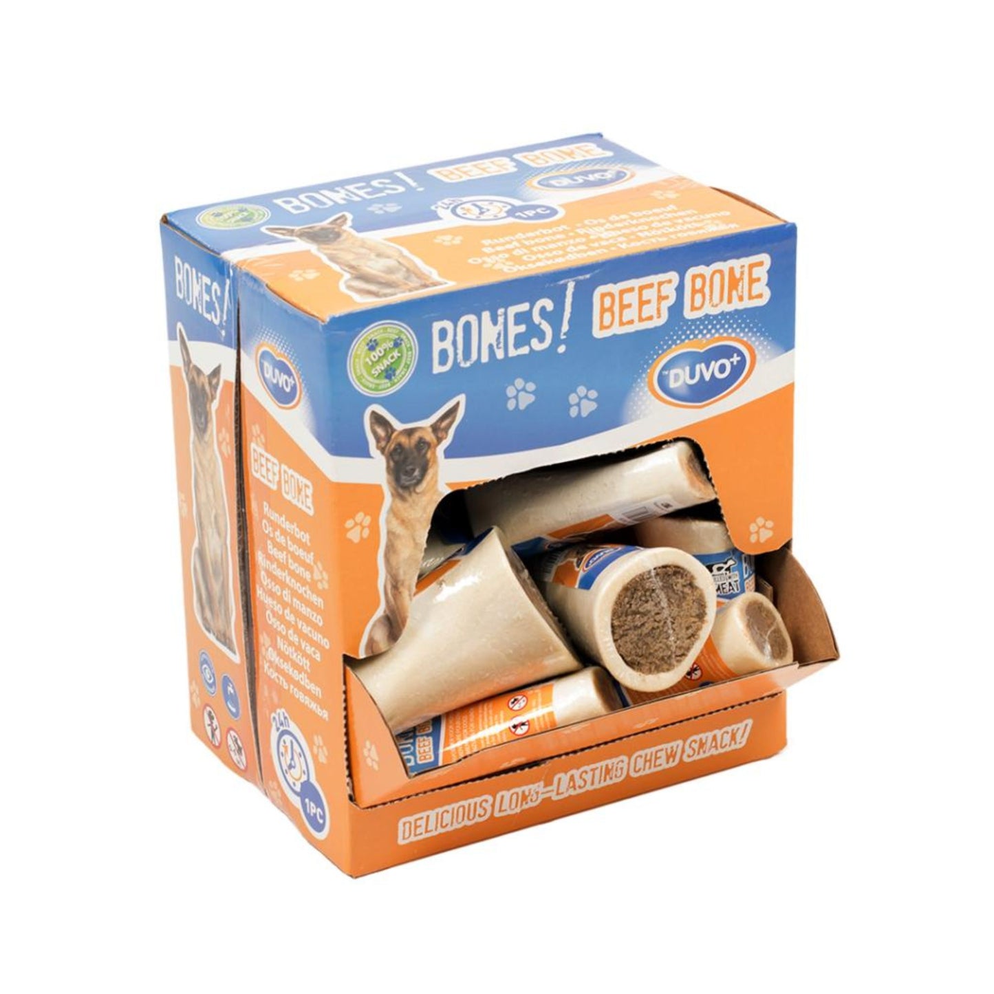 Duvo+ Filled Beef Bone Dog Chew – Beef Flavor