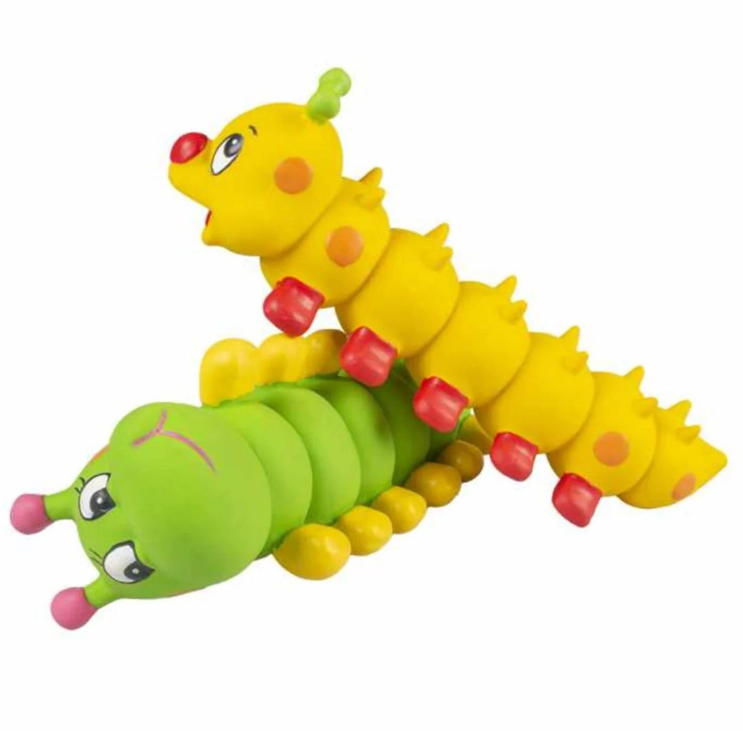 Duvo+ Latex Caterpillar Dog Toy Green - 27x8.5x8cm