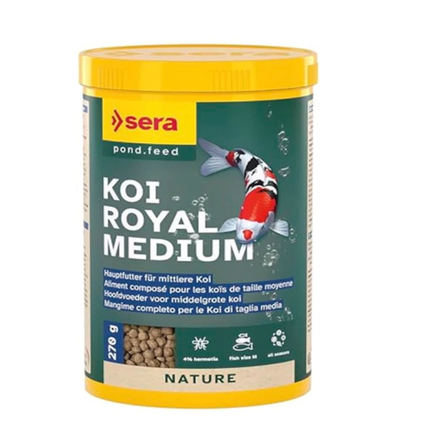Sera Koi Royal Medium Nature Fish Food Balanced Daily Diet - 1000ML