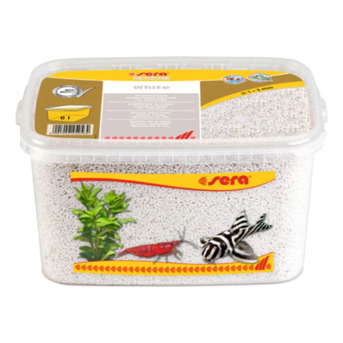 Sera Aquarium Gravel White Clean White Decorative Gravel - 6L