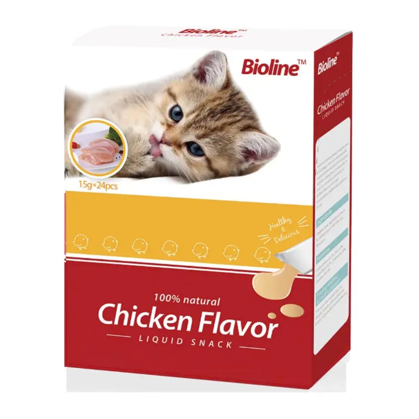 Bioline Cat Treats Chicken Flavor - 15g x 24