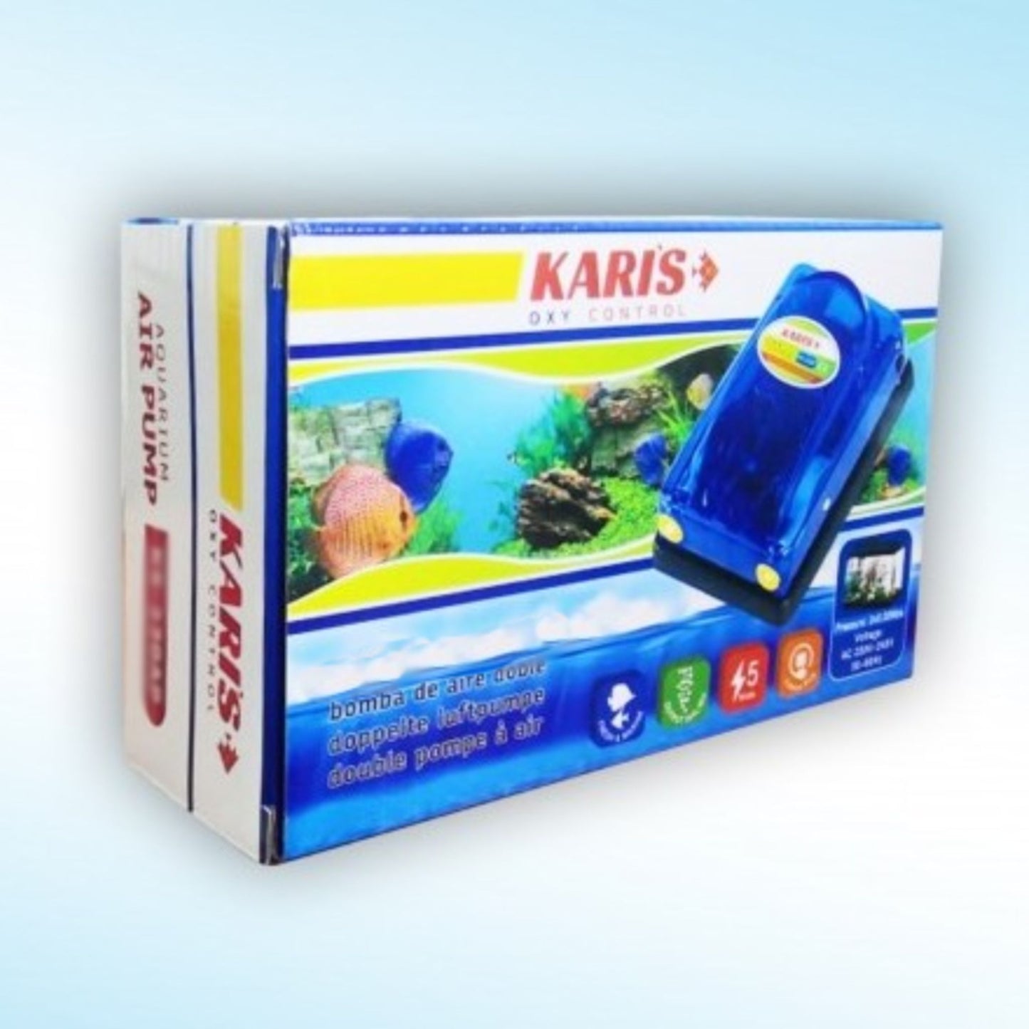 Karis Oxy Control Double Air Aquarium Pump Single Outlet - 3W