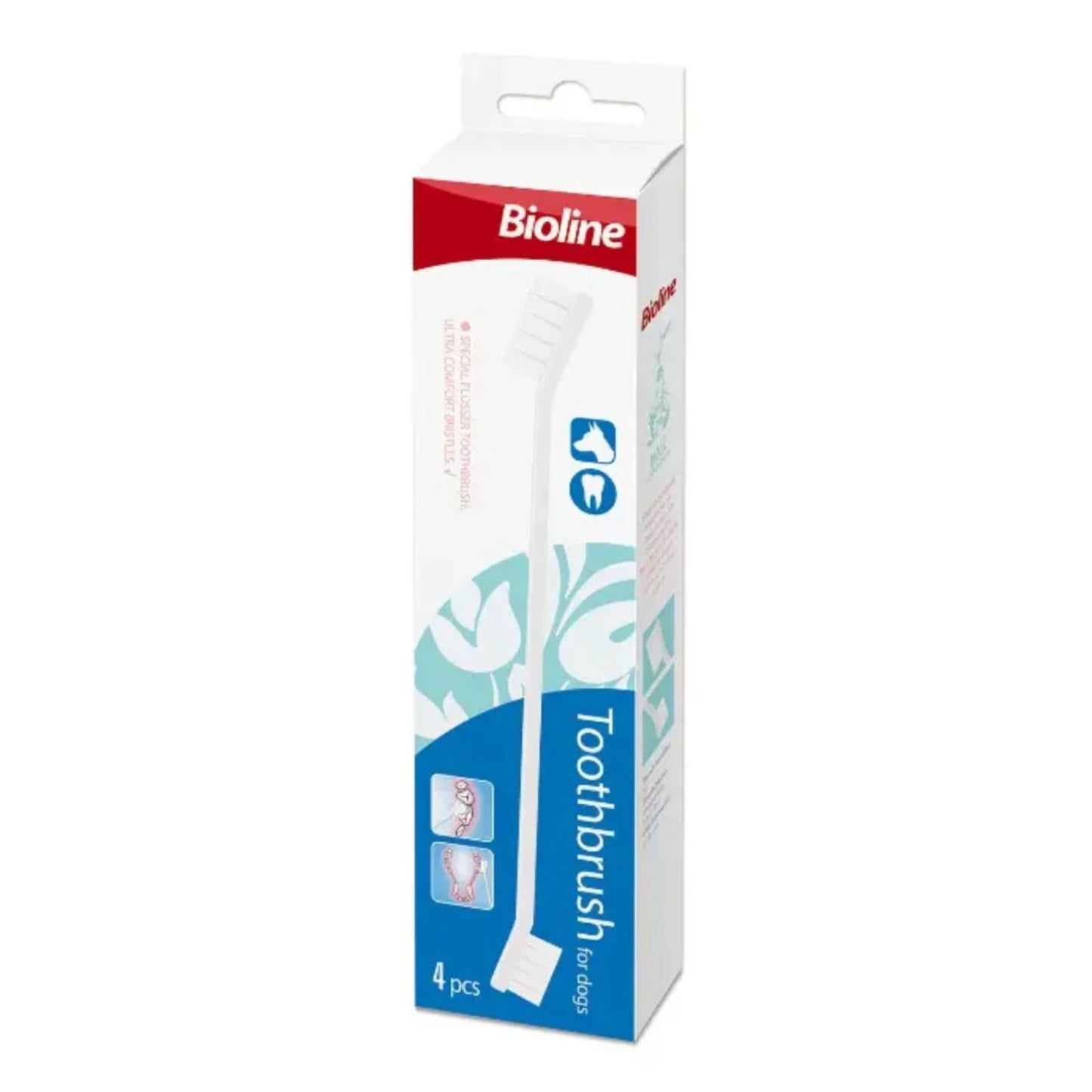 Bioline Dog Toothbrush Set Oral Care Kit For Dogs