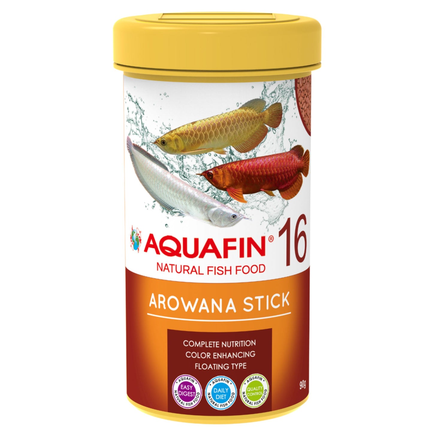KW Zone Aquafin Arowana Pellet Fish Food 250ml - 90g