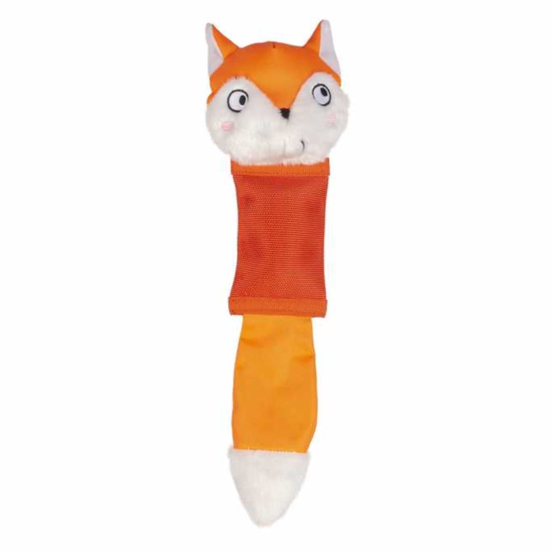 Duvo+ Bite Me Belly Dog Toy – Felix The Fox 42cm Plush Chew Toy