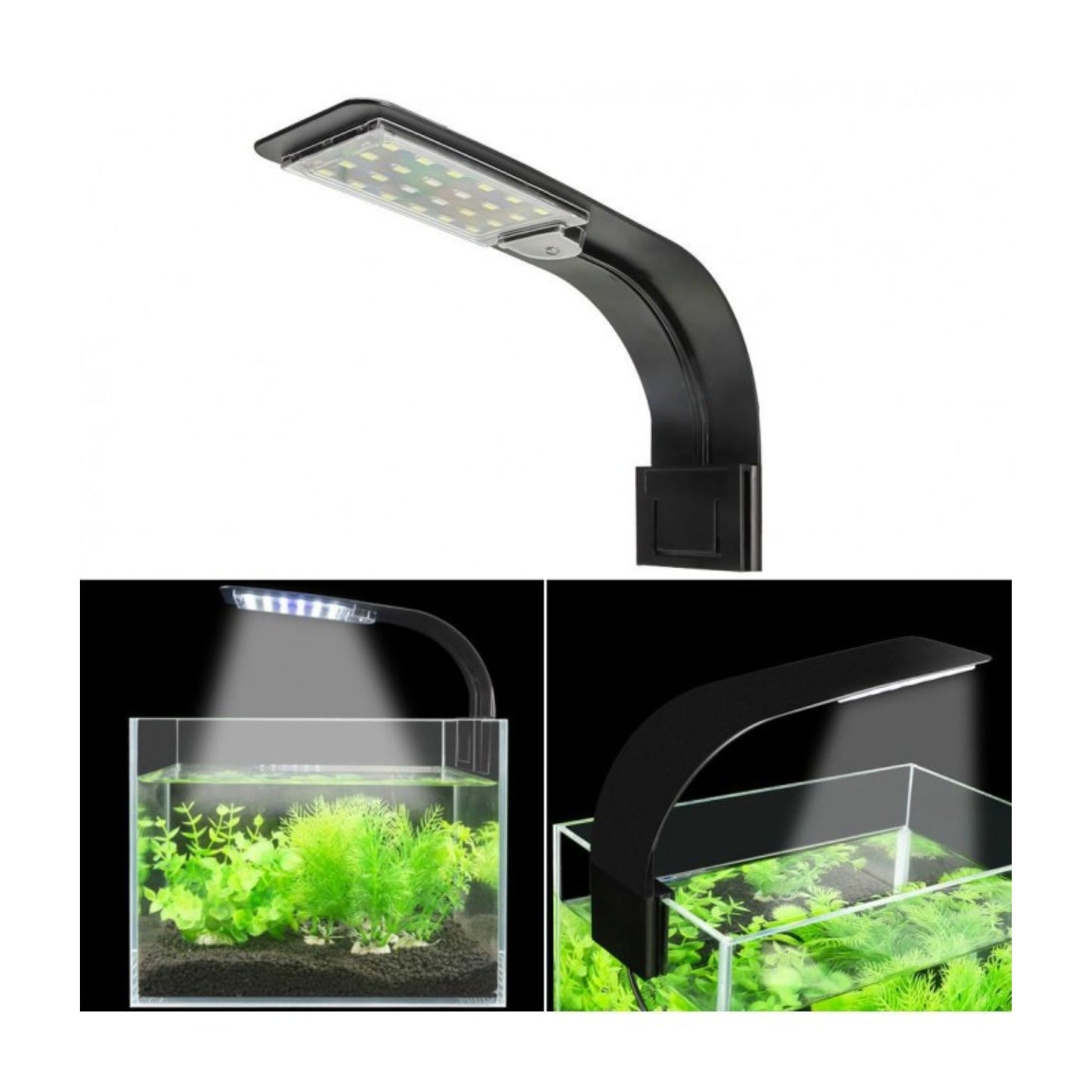 Roxin LED Top Black Shell White Aquarium Light - 10W