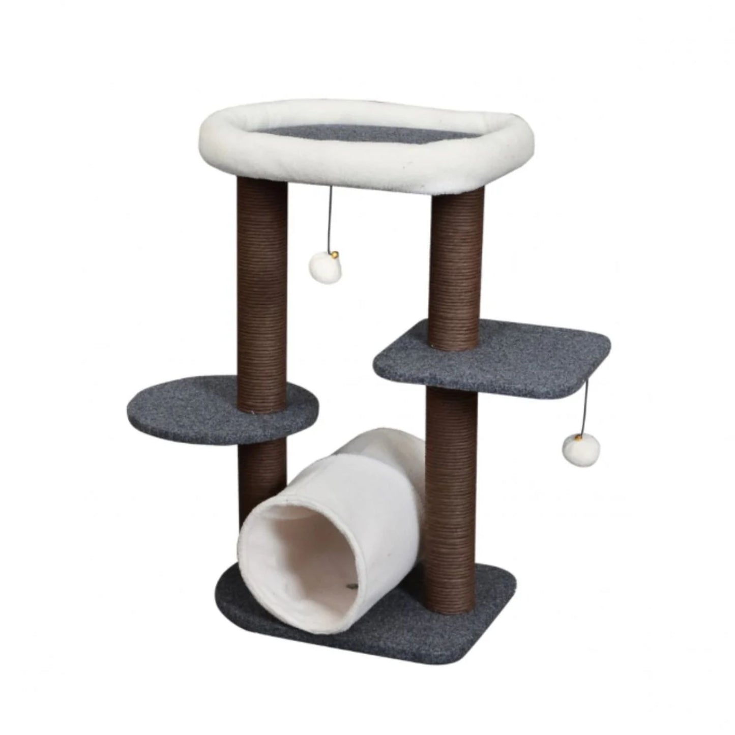 Catry Stylish Cat Tree with Scratch Post - 43x33x72cm