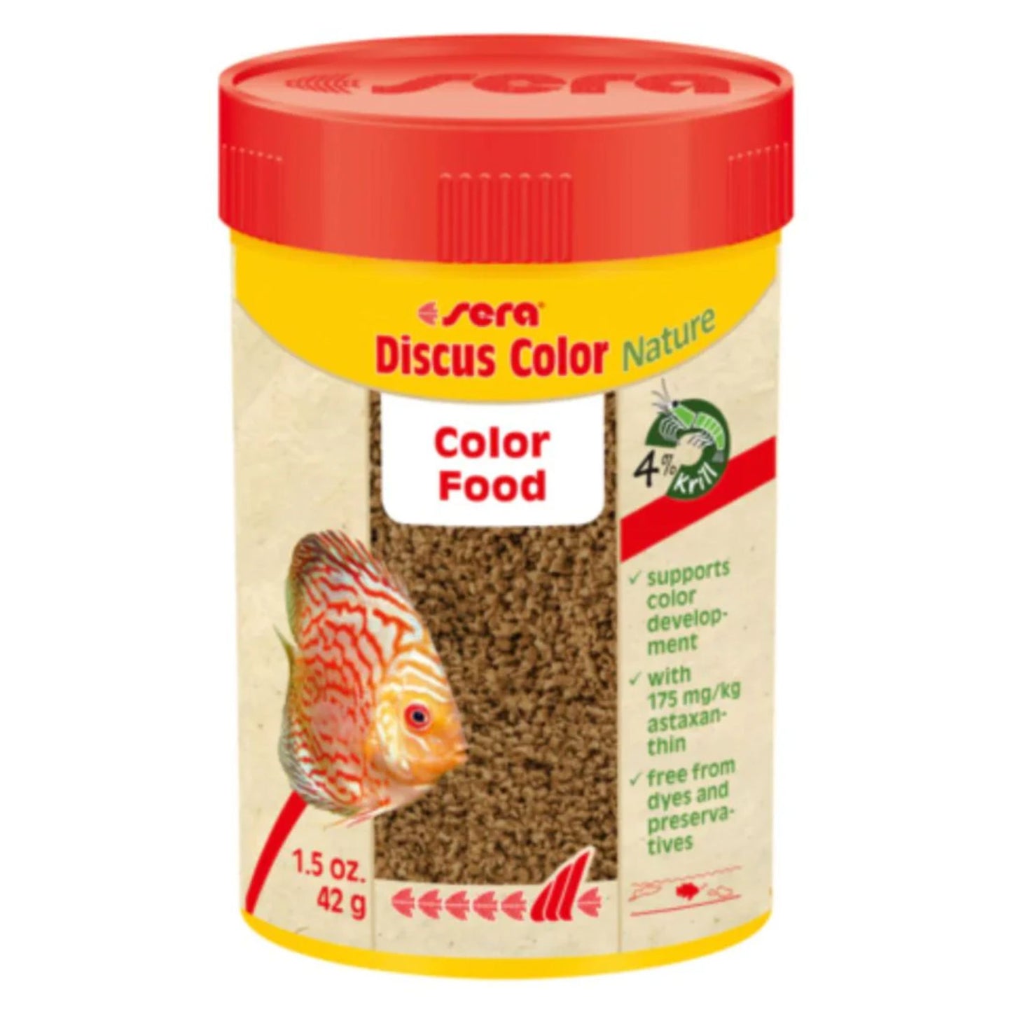 Sera Discus Color Nature Red Color-Enhancing Fish Food -  100ML