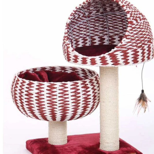 Catry Cat Tree With Cushion And Scratcher - 45x45x79cm