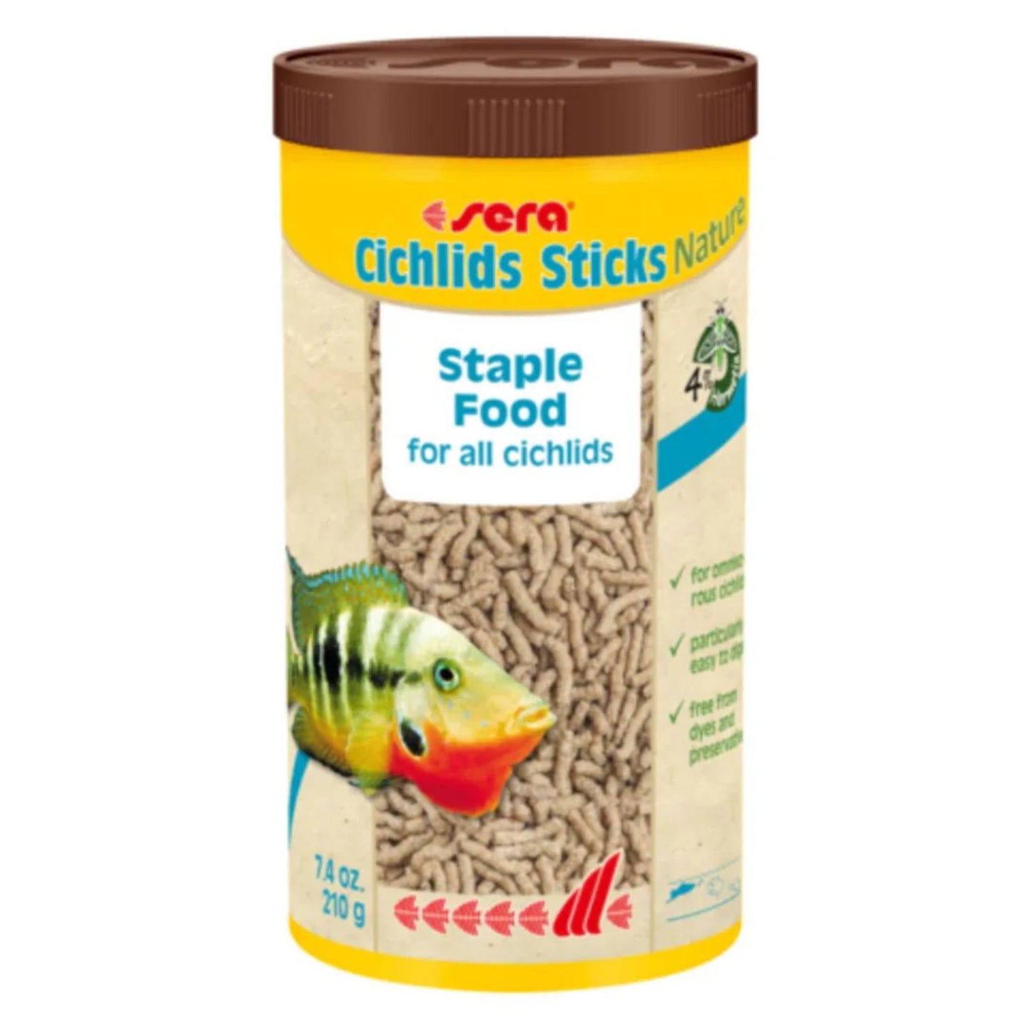Sera Cichlid Sticks Nature Fish Food High-Protein Diet - 1L