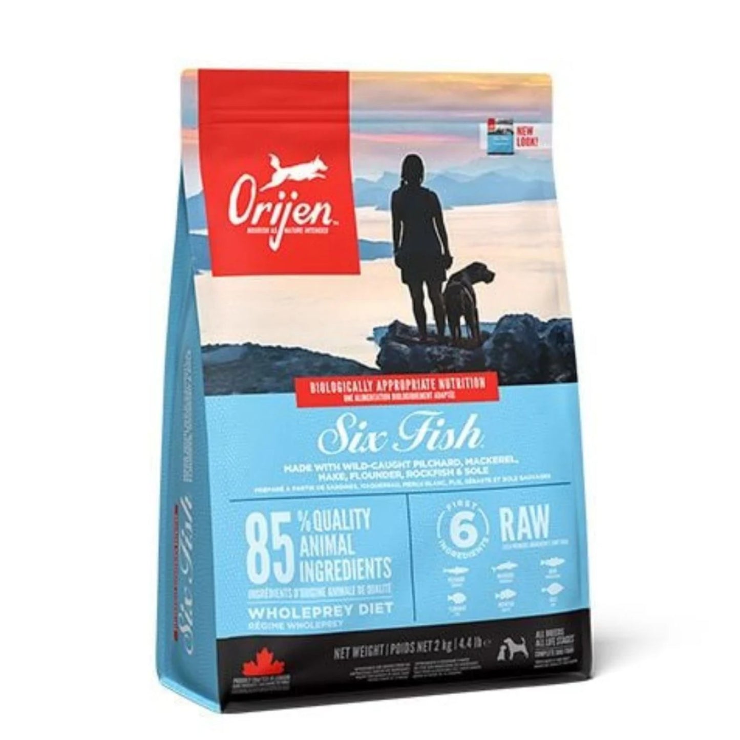 Orijen Six Fish Protein-Rich Adult Dog Dry Food - 2kg